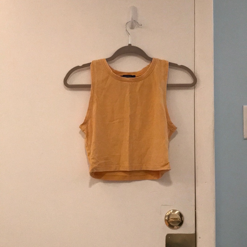 Yellow crop top